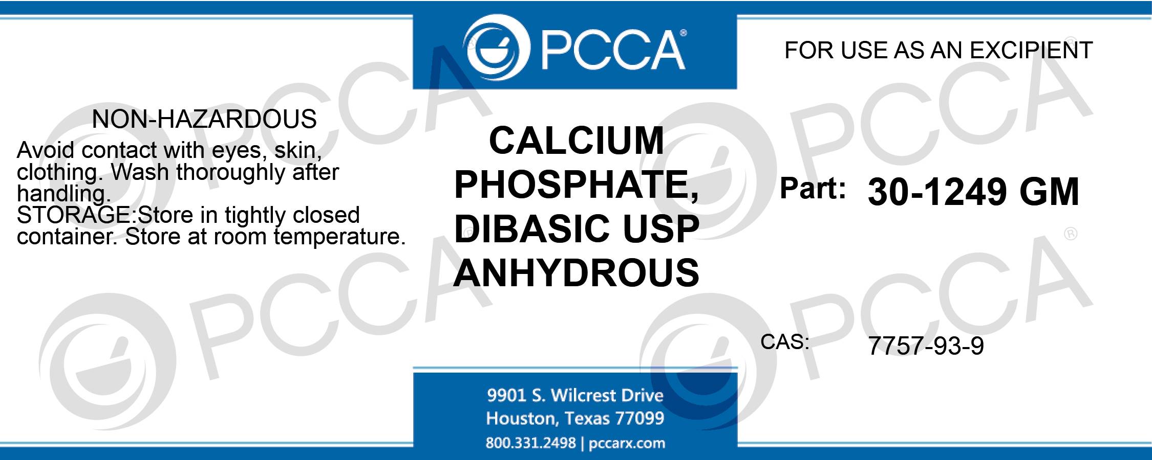 Calcium Phosphate Dibasic Usp Anhydrous Pcca 5564